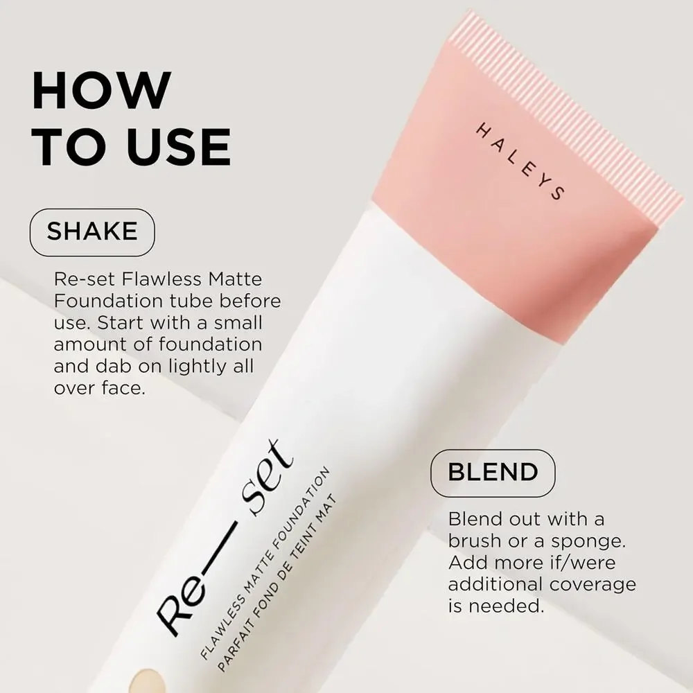 HALEYS Re-set Full Coverage Matte Foundation – Shade 2.5